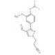 3-{3-[4-(difluoromethoxy)-3-methoxyphenyl]-4-formyl-1H-pyrazol-1-yl}propanenitrile - chemical structure image