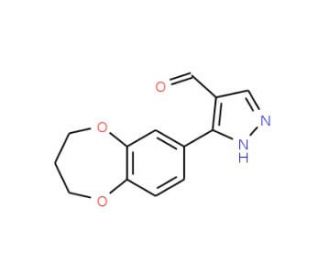 3-(3,4-dihydro-2H-1,5-benzodioxepin-7-yl)-1H-pyrazole-4-carbaldehyde - chemical structure image