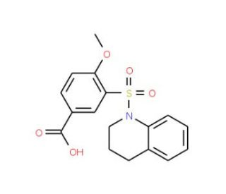 3-(3,4-Dihydro-2H-quinoline-1-sulfonyl)-4-methoxy-benzoic acid - chemical structure image