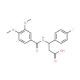 3-(3,4-Dimethoxy-benzoylamino)-3-(4-fluoro-phenyl)-propionic acid (CAS 332052-63-8) - chemical structure image