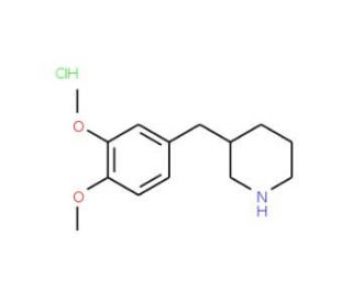 3-(3,4-Dimethoxy-benzyl)-piperidine hydrochloride (CAS 625454-24-2) - chemical structure image