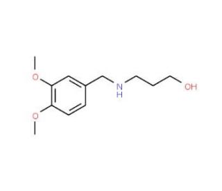 3-(3,4-Dimethoxy-benzylamino)-propan-1-ol (CAS 40171-93-5) - chemical structure image