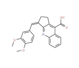 3-(3,4-Dimethoxy-benzylidene)-2,3-dihydro-1H-cyclopenta[b]quinoline-9-carboxylic acid - chemical structure image