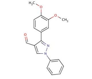 3-(3,4-Dimethoxy-phenyl)-1-phenyl-1H-pyrazole-4-carbaldehyde - chemical structure image