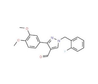 3-(3,4-Dimethoxyphenyl)-1-(2-fluorobenzyl)-1H-pyrazole-4-carbaldehyde - chemical structure image