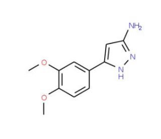 3-(3,4-Dimethoxyphenyl)-1H-pyrazol-5-amine (CAS 208519-08-8) - chemical structure image