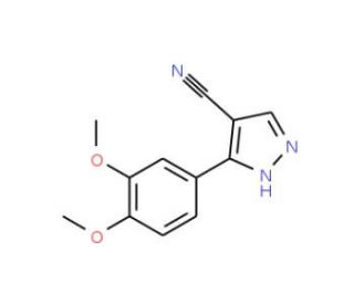3-(3,4-Dimethoxyphenyl)-1H-pyrazole-4-carbonitrile - chemical structure image
