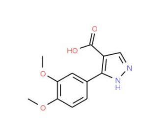 3-(3,4-Dimethoxyphenyl)-1H-pyrazole-4-carboxylic acid - chemical structure image
