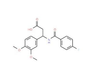 3-(3,4-Dimethoxyphenyl)-3-[(4-fluoro-benzoyl)amino]propanoic acid - chemical structure image