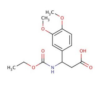 3-(3,4-Dimethoxyphenyl)-3-[(ethoxycarbonyl)amino]propanoic acid - chemical structure image