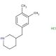3-(3,4-Dimethyl-benzyl)-piperidine hydrochloride (CAS 1170373-42-8) - chemical structure image