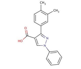 3-(3,4-dimethylphenyl)-1-phenyl-1H-pyrazole-4-carboxylic acid - chemical structure image