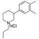 3-(3,4-Dimethylphenyl)-1-propyl-piperidine hydrochloride (CAS 219704-16-2) - chemical structure image