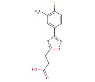 3-[3-(4-fluoro-3-methylphenyl)-1,2,4-oxadiazol-5-yl]propanoic acid - chemical structure image