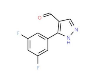 3-(3,5-Difluorophenyl)-1H-pyrazole-4-carboxaldehyde (CAS 875664-59-8) - chemical structure image