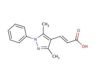 3-(3,5-Dimethyl-1-phenyl-1H-pyrazol-4-yl)-acrylic acid - chemical structure image