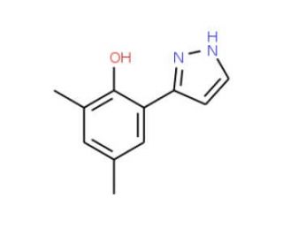 3-(3,5-Dimethyl-2-hydroxyphenyl)pyrazole (CAS 288401-54-7) - chemical structure image
