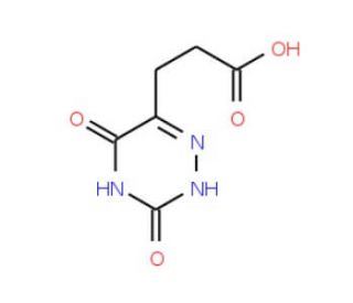 3-(3,5-dioxo-2,3,4,5-tetrahydro-1,2,4-triazin-6-yl)propanoic acid (CAS 28280-67-3) - chemical structure image