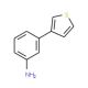 3-(3-Aminophenyl)thiophene (CAS 161886-96-0) - chemical structure image