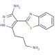 3-(3-aminopropyl)-4-(1,3-benzothiazol-2-yl)-1H-pyrazol-5-amine - chemical structure image