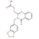 3-(3-Benzo[1,3]dioxol-5-ylmethyl-4-oxo-3,4-dihydro-quinazolin-2-yl)-propionic acid - chemical structure image