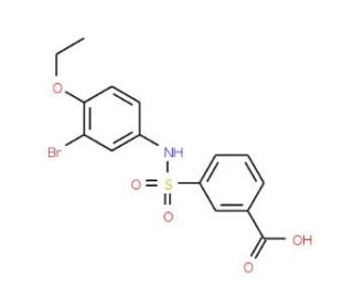 3-(3-Bromo-4-ethoxy-phenylsulfamoyl)-benzoic acid - chemical structure image