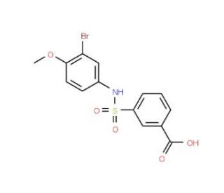 3-(3-Bromo-4-methoxy-phenylsulfamoyl)-benzoic acid - chemical structure image