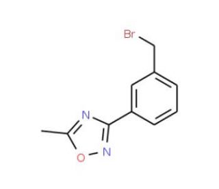 3-[3-(Bromomethyl)phenyl]-5-methyl-1,2,4-oxadiazole (CAS 253273-90-4) - chemical structure image