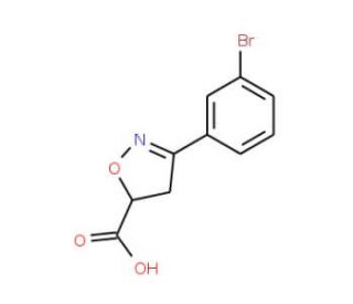 3-(3-Bromophenyl)-4,5-dihydroisoxazole-5-carboxylic acid - chemical structure image