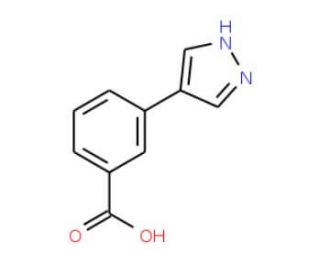 3-(3-Carboxyphenyl)-1H-pyrazole (CAS 1002535-21-8) - chemical structure image