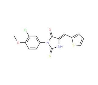 3-(3-Chloro-4-methoxy-phenyl)-5-thiophen-2-ylmethylene-2-thioxo-imidazolidin-4-one - chemical structure image