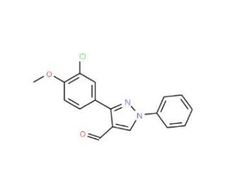3-(3-chloro-4-methoxyphenyl)-1-phenyl-1H-pyrazole-4-carbaldehyde - chemical structure image
