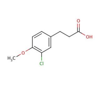3-(3-Chloro-4-methoxyphenyl)propionic acid (CAS 1857-56-3) - chemical structure image