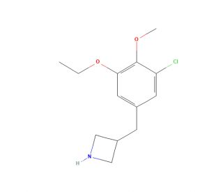 3-[(3-Chloro-5-ethoxy-4-methoxyphenyl)methyl]azetidine (CAS 937618-77-4) - chemical structure image