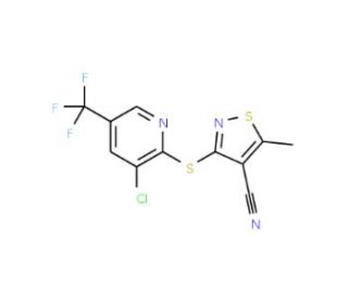 3-{[3-Chloro-5-(trifluoromethyl)-2-pyridinyl]-sulfanyl}-5-methyl-4-isothiazolecarbonitrile - chemical structure image