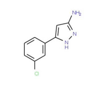 3-(3-Chlorophenyl)-1H-pyrazol-5-amine (CAS 208519-09-9) - chemical structure image