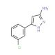 3-(3-Chlorophenyl)-1H-pyrazol-5-amine (CAS 208519-09-9) - chemical structure image