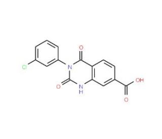 3-(3-chlorophenyl)-2,4-dioxo-1,2,3,4-tetrahydroquinazoline-7-carboxylic acid - chemical structure image