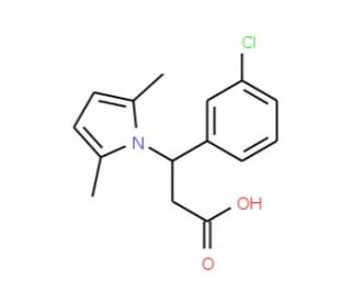 3-(3-Chlorophenyl)-3-(2,5-dimethyl-1H-pyrrol-1-yl)propanoic acid - chemical structure image