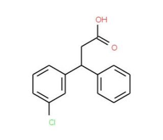 3-(3-Chlorophenyl)-3-phenylpropanoic acid - chemical structure image
