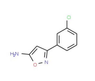3-(3-Chlorophenyl)-5-isoxazolamine (CAS 86685-95-2) - chemical structure image