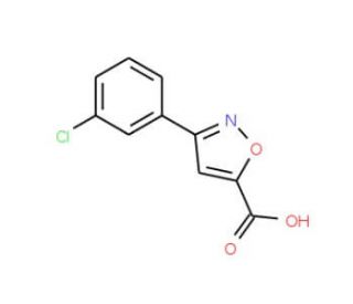 3-(3-Chlorophenyl)isoxazole-5-carboxylic acid (CAS 100517-43-9) - chemical structure image