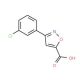 3-(3-Chlorophenyl)isoxazole-5-carboxylic acid (CAS 100517-43-9) - chemical structure image