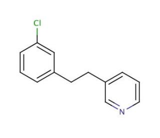 3-(3-Chlorophenylethyl)pyridine (CAS 31251-59-9) - chemical structure image