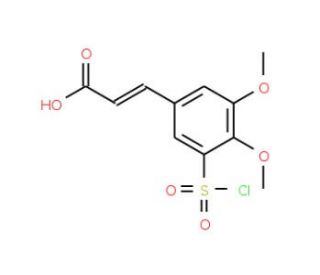 3-(3-Chlorosulfonyl-4,5-dimethoxy-phenyl)-acrylic acid - chemical structure image