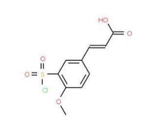 3-[3-(chlorosulfonyl)-4-methoxyphenyl]prop-2-enoic acid - chemical structure image