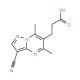 3-(3-cyano-5,7-dimethylpyrazolo[1,5-a]pyrimidin-6-yl)propanoic acid - chemical structure image