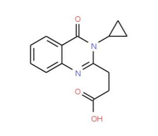 3-(3-cyclopropyl-4-oxo-3,4-dihydroquinazolin-2-yl)propanoic acid - chemical structure image