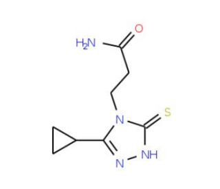 3-(3-cyclopropyl-5-mercapto-4H-1,2,4-triazol-4-yl)propanamide - chemical structure image