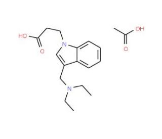 3-(3-Diethylaminomethyl-indol-1-yl)-propionic acid acetate - chemical structure image